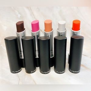 Bundle of MAC PRO Longwear Lipsticks (5)